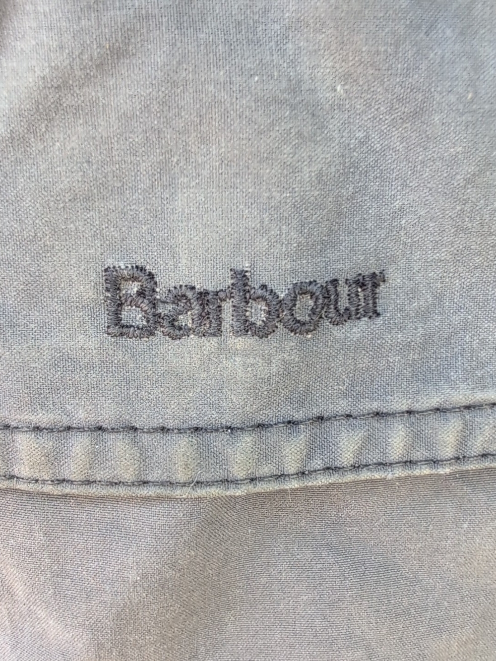 Barbour Beadnell Jacket Size 6 Gray Wax Tartan Plaid Corduroy Collar Faded Work - Picture 4 of 14